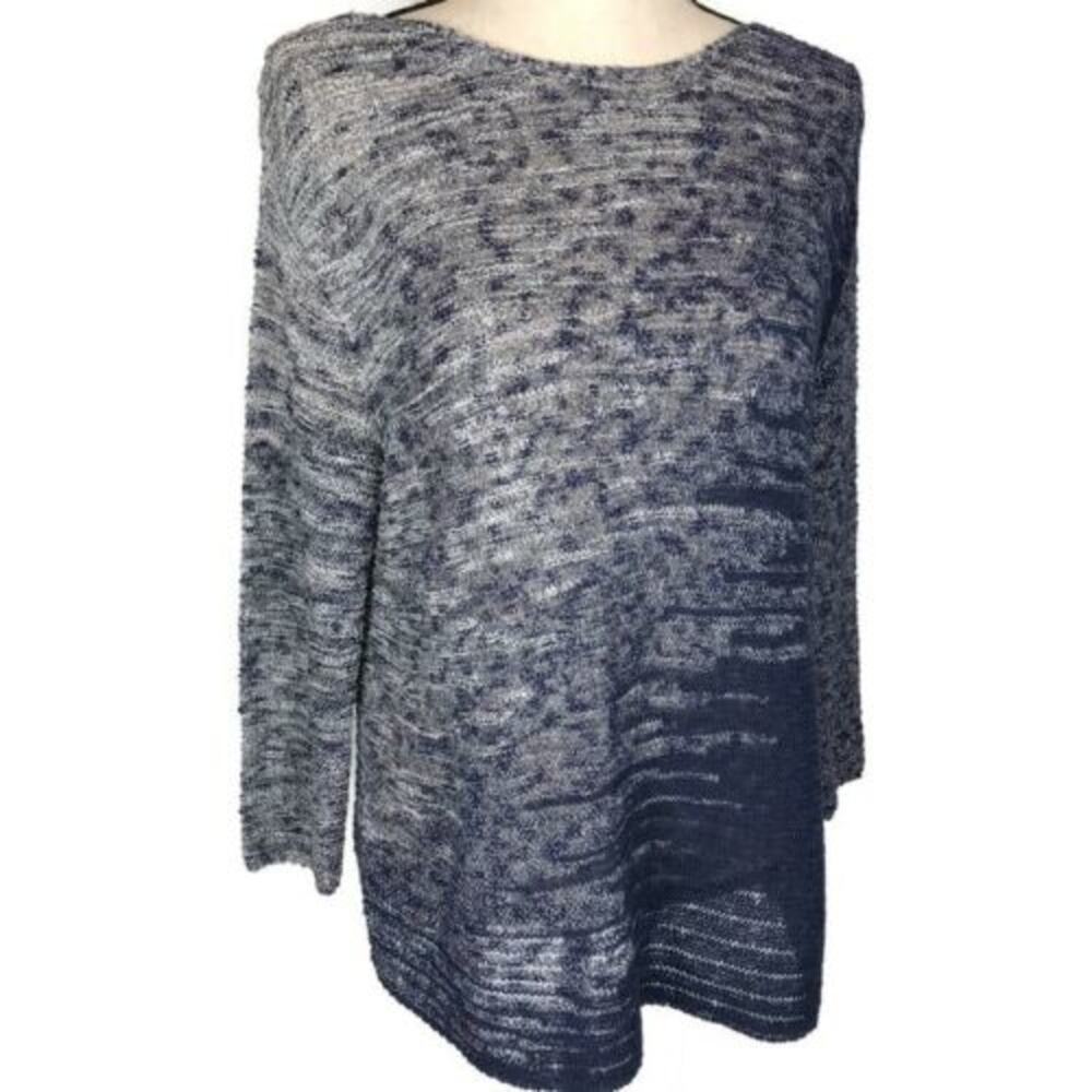 Lucky Brand Ombre Sweater Boat Neck Knit Purple Womens Size Sm Long Sleeve